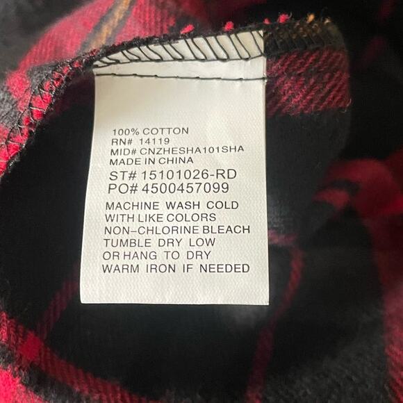 Ely Cattleman Women Flannel Top S Red Long Sleeve Pearl Snap Closure Western NEW - Picture 9 of 10